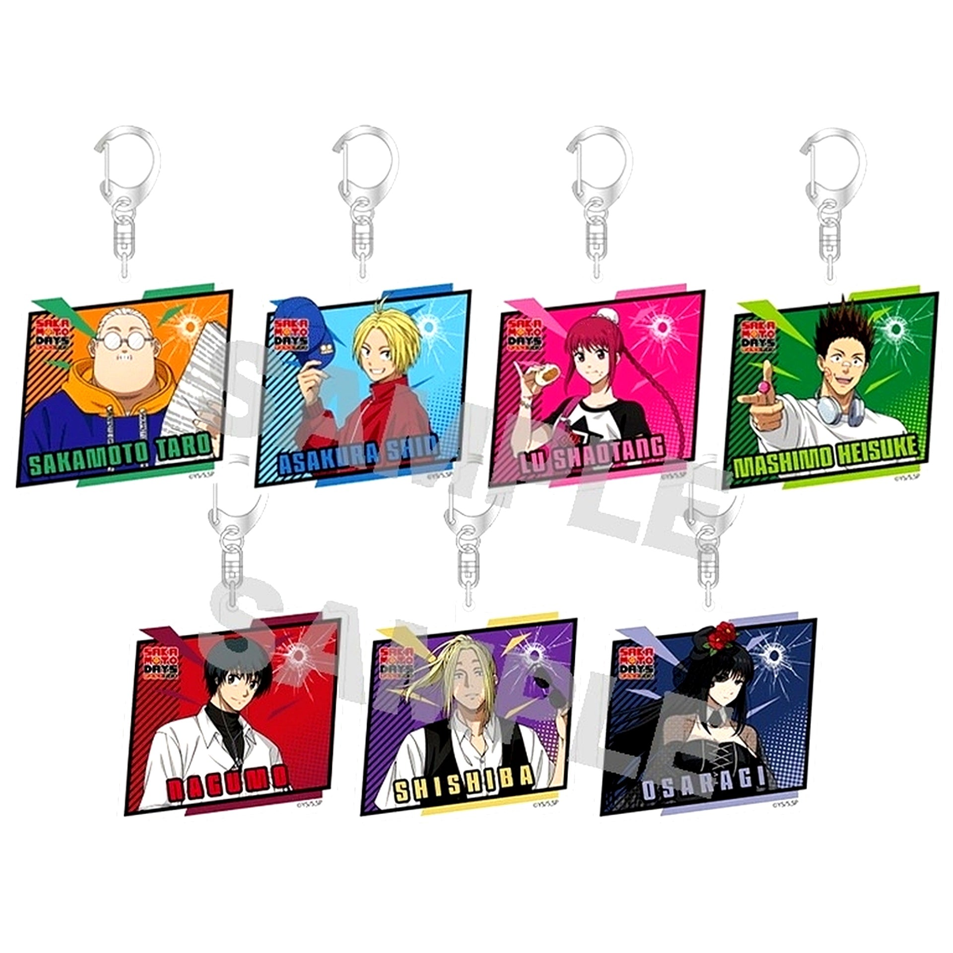 Set of 7 SAKAMOTO DAYS Acrylic Keychain [USED]