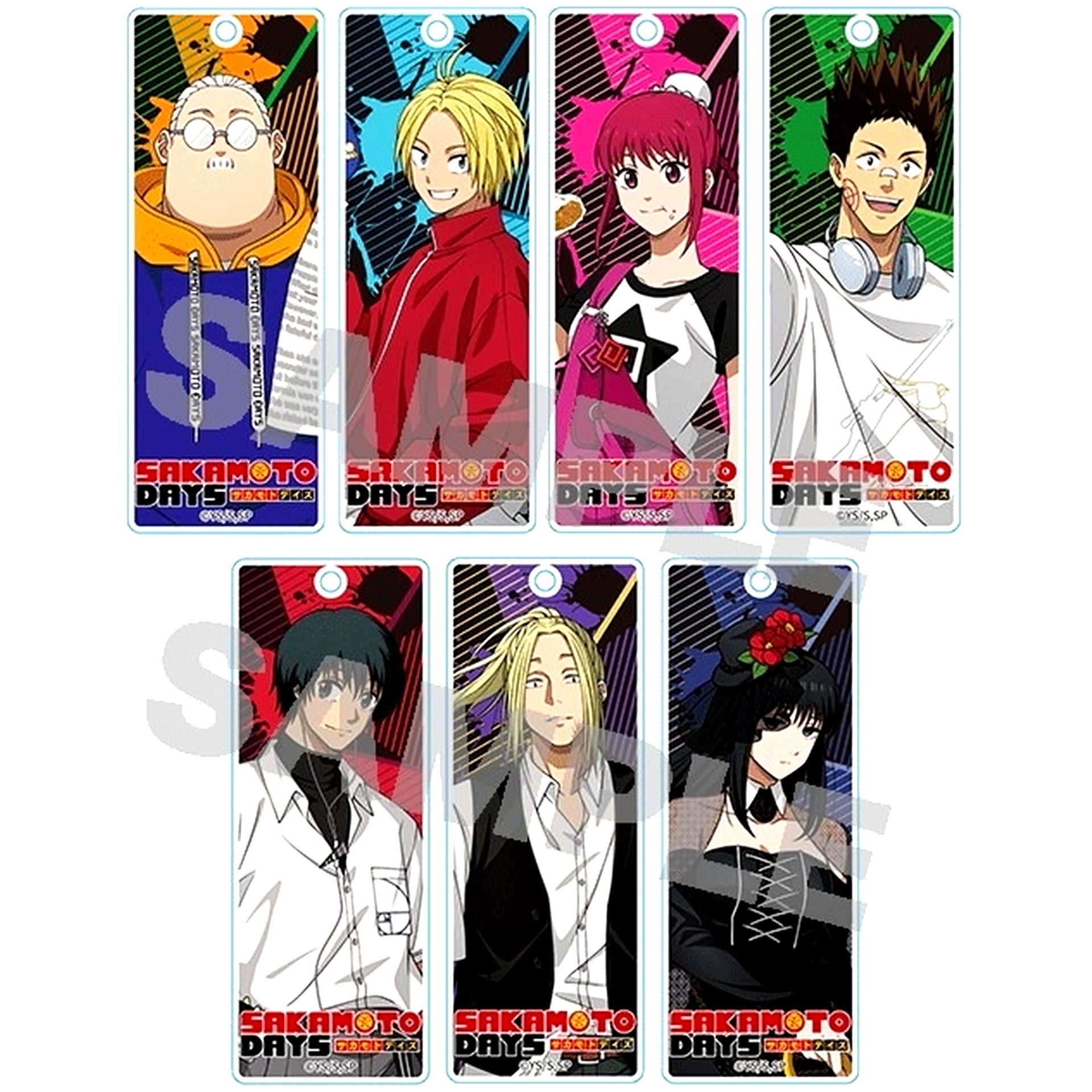 Set of 7 SAKAMOTO DAYS Glitter Stick Keychain [USED]