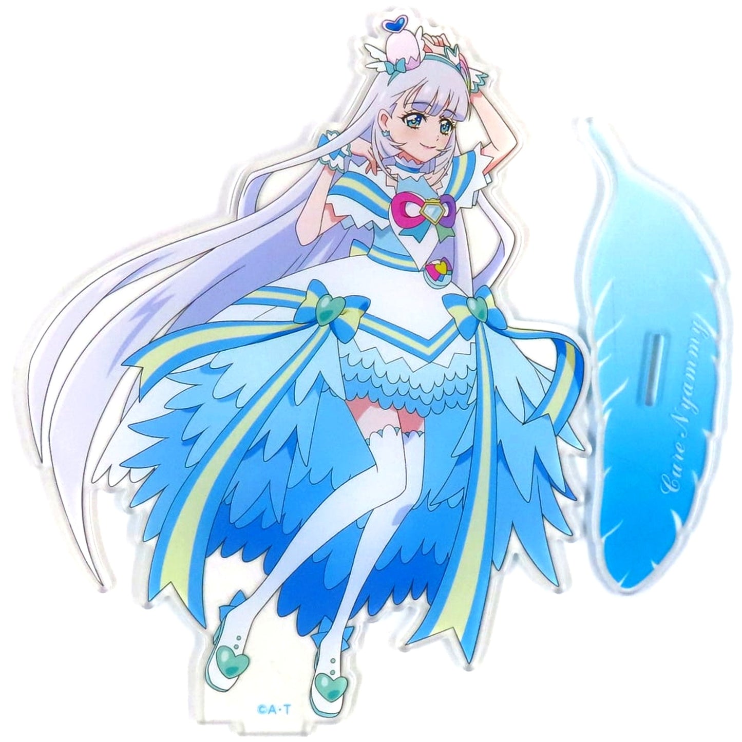 Cure Nyammy Single Item Diamond Ribbon Style Wonderful Precure! Big Acrylic Stand Wonderful Bag Online Limited [USED]
