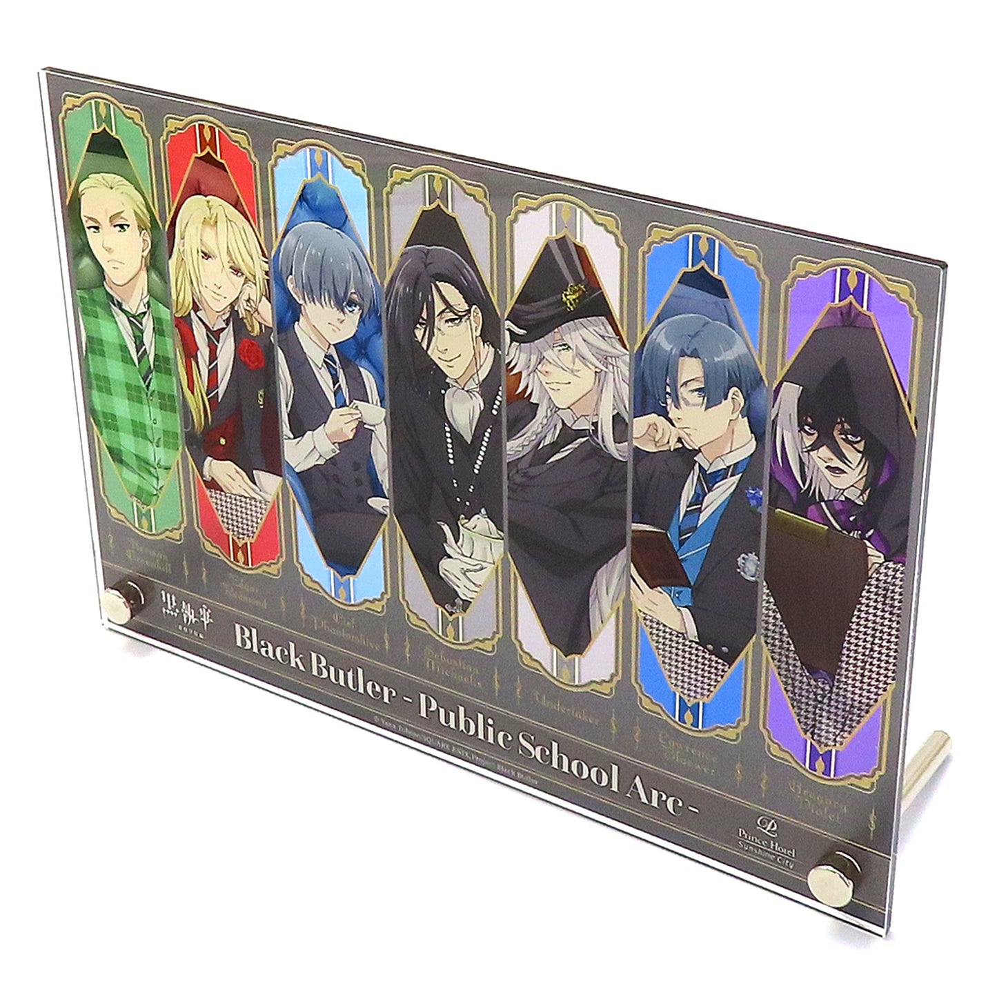 Group - 7 Characters Acrylic Panel Black Butler: Public School Arc x Sunshine City Prince Hotel IKEPRI 25 Accommodation Plan Limited Original Bonus [USED]