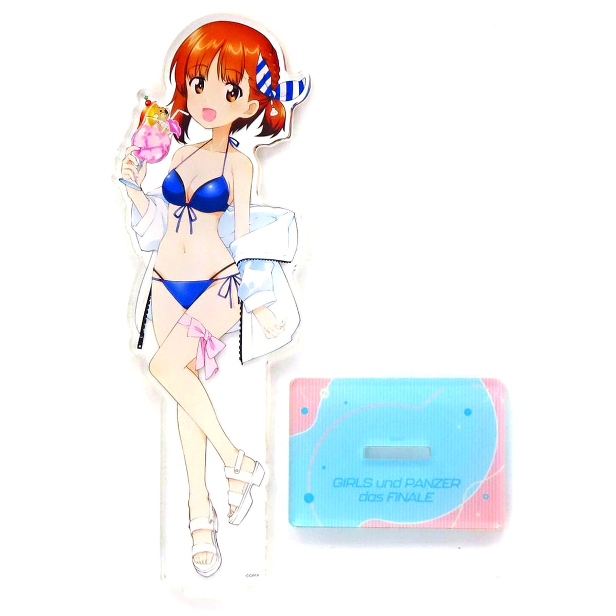 Miho Nishizumi Resort Swimsuit Illustration Oversized Acrylic Stand Girls und Panzer das Finale [USED]