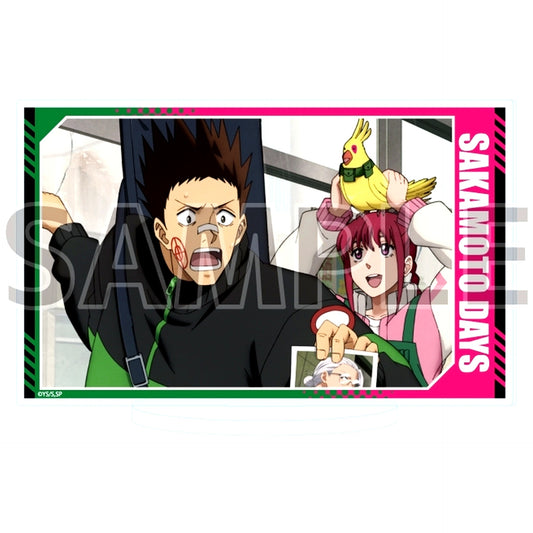 Lu Xiaotang & Heisuke Mashimo 24 Scene Shot Illustration Sakamoto Days Acrylic Stand [USED]