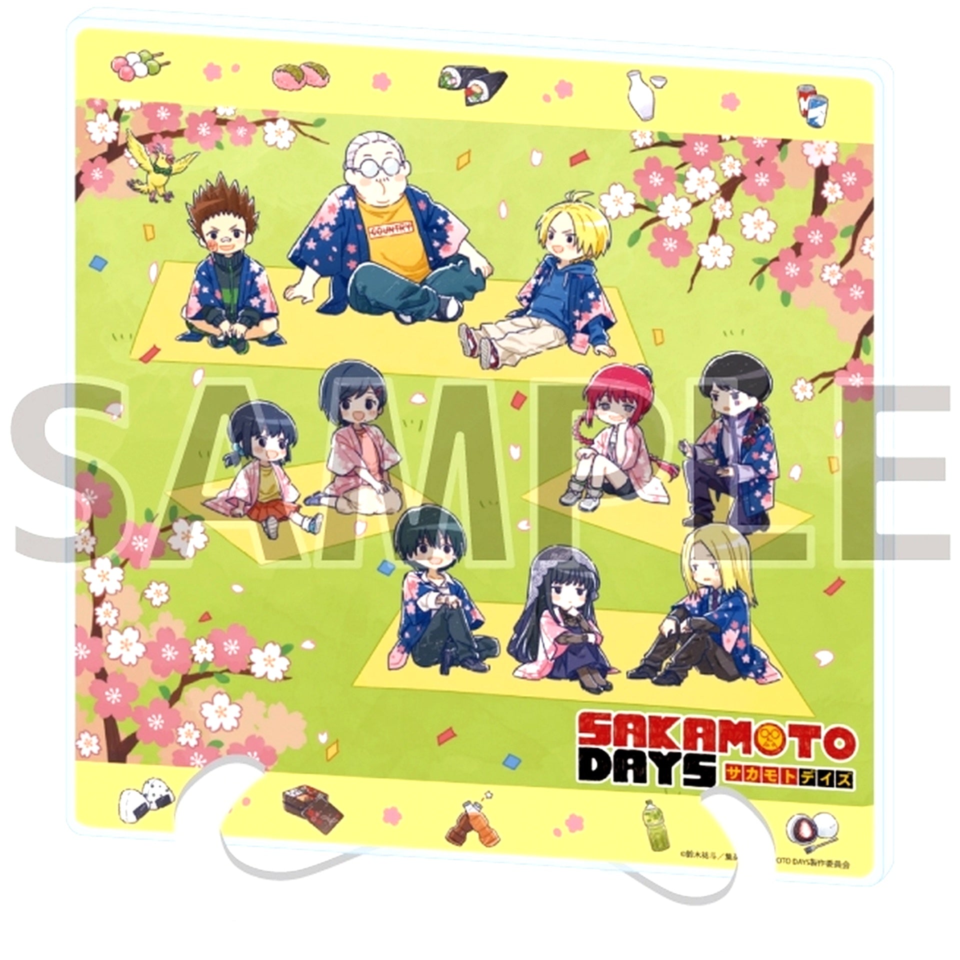 All Characters 02 Sakamoto Days Cherry Blossom Viewing Ver. GraffArt Illustration Acrylic Art Board [USED]