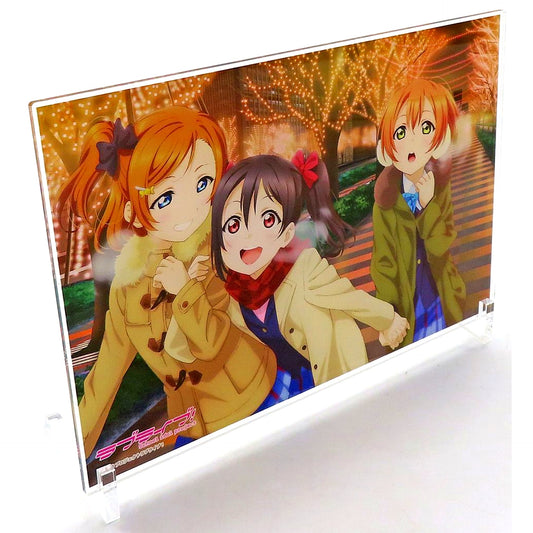 Honoka and Rin and Nico A-1 Prize Big Acrylic Plate Love Live! Kujibikido Online Kuji Ver. LoveLive! Days 5th Anniversary Muse [USED]