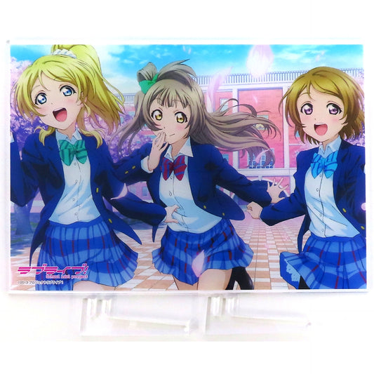 Eri & Kotori & Hanayo A-8 Prize Big Acrylic Plate Kujibikido LoveLive! Online Kuji Ver. LoveLive!Days 5th Anniv Mu's [USED]