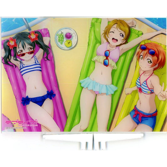 Rin and Hanayo and Nico A-9 Prize Big Acrylic Plate Love Live! Kujibikido Online Kuji Ver. LoveLive! Days 5th Anniversary Muse [USED]