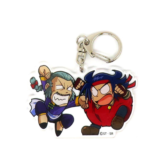 Domon & Master Asia Mobile Fighter G Gundam Official Record Complete Collection Acrylic Keychain Premium Bandai Bonus [USED]