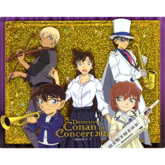 Group 5 Characters Detective Conan Acrylic Block with Oil Special Concert 2025 Goods Included S Seat Ticket Purchase Bonus [USED]