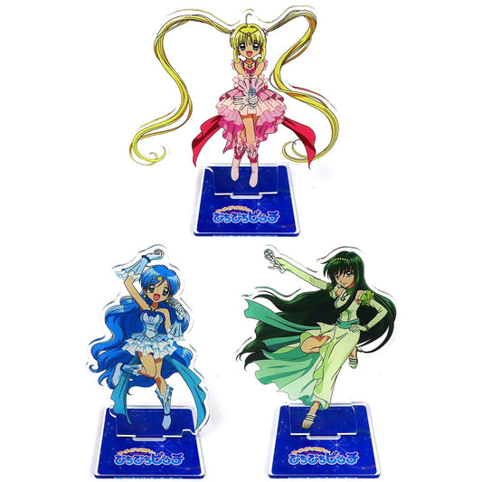 Group Set of 3 Acrylic Stand Mermaid Melody Pichi Pichi Pitch Pure Anniv BD-BOX Rakuten Books Purchase Bonus [USED]