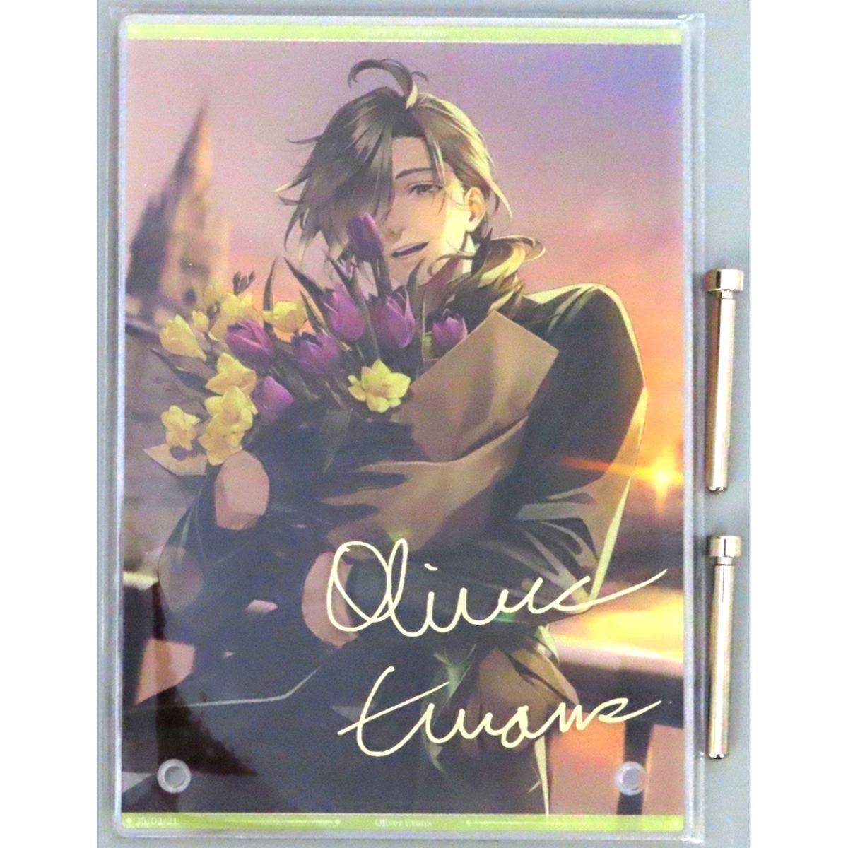 Oliver Evans Virtual YouTuber Nijisanji A5 Acrylic Panel Replica Autograph Birthday 2025 Bonus Item Single Item [USED]