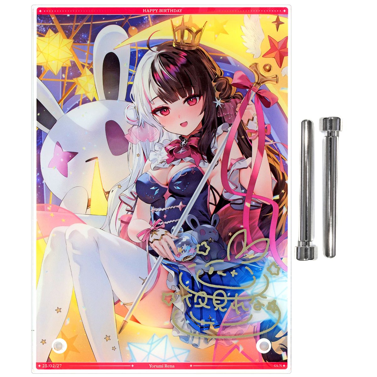 Yorumi Rena A5 Acrylic Panel Replica Autograph Birthday 2025 Bundle Bonus Virtual YouTuber Nijisanji [USED]