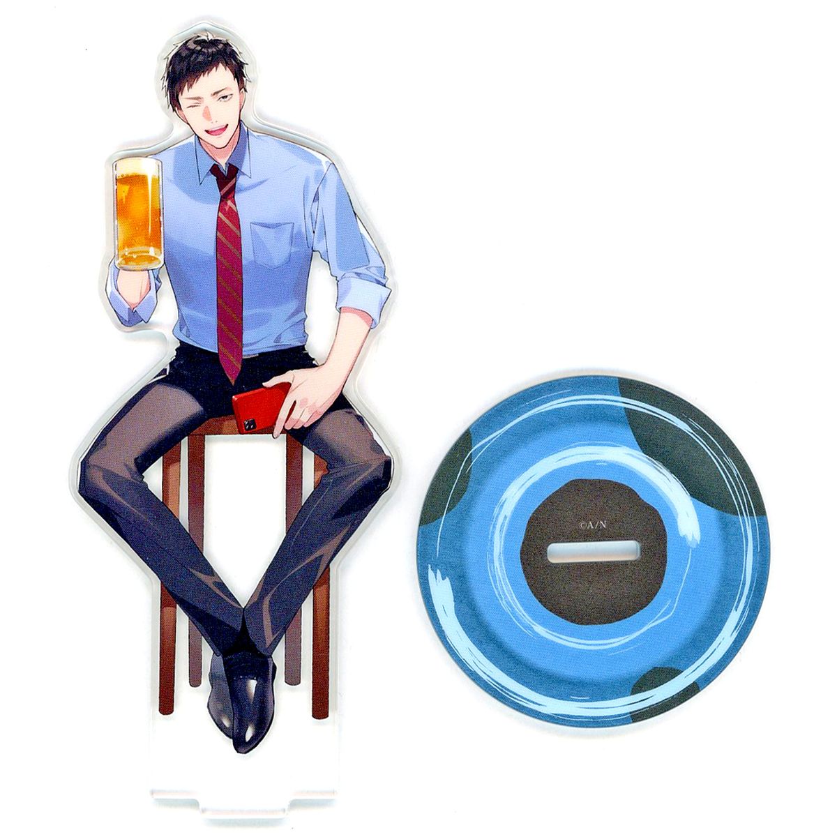 Yashiro Kizuku Acrylic Stand DMM Scratch Virtual YouTuber Nijisanji After Work Drink Scratch C-6 Prize [USED]