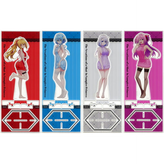 Set of 4 B Prize Big Acrylic Stand DMM Scratch! TV Anime The Vexations of a Shut-In Vampire Princess Scratch 3rd [USED]