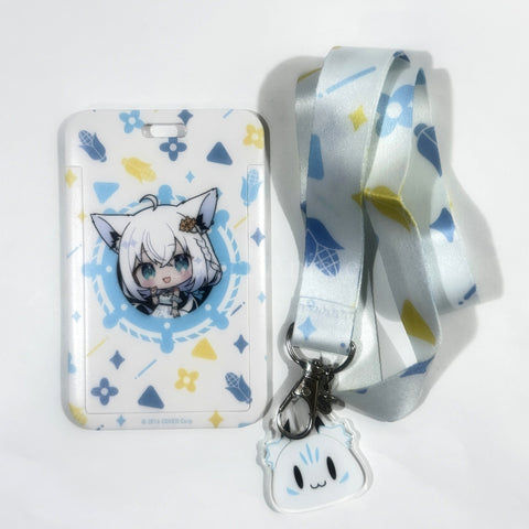 Shirakami Fubuki hololive Card Holder with Charm Prize B-1 DMM Scratch Holona Zombie! [USED] — photo 1