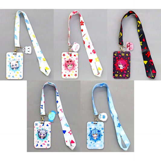 Set of 5 Group hololive DMM TV Holo na Zombie! Scratch Card Holder with Charm B Prize [USED]
