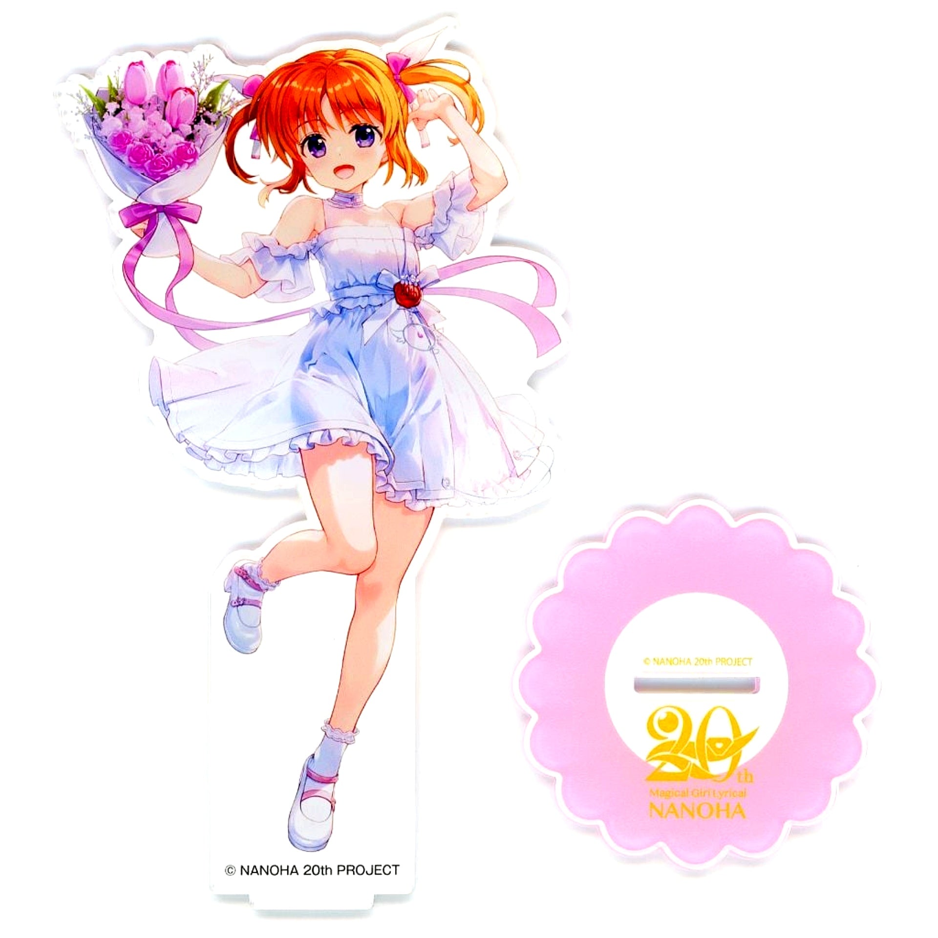 Nanoha Takamachi B-1 Prize BIG Acrylic Stand DMM Scratch! Magical Girl Lyrical Nanoha 20th Anniversary Scratch [USED]