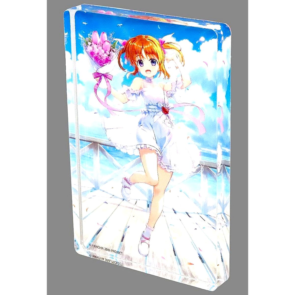 Nanoha Takamachi A Mini Acrylic Block DMM Scratch! Magical Girl Lyrical Nanoha 20th Anniversary Scratch C-1 Prize [USED]