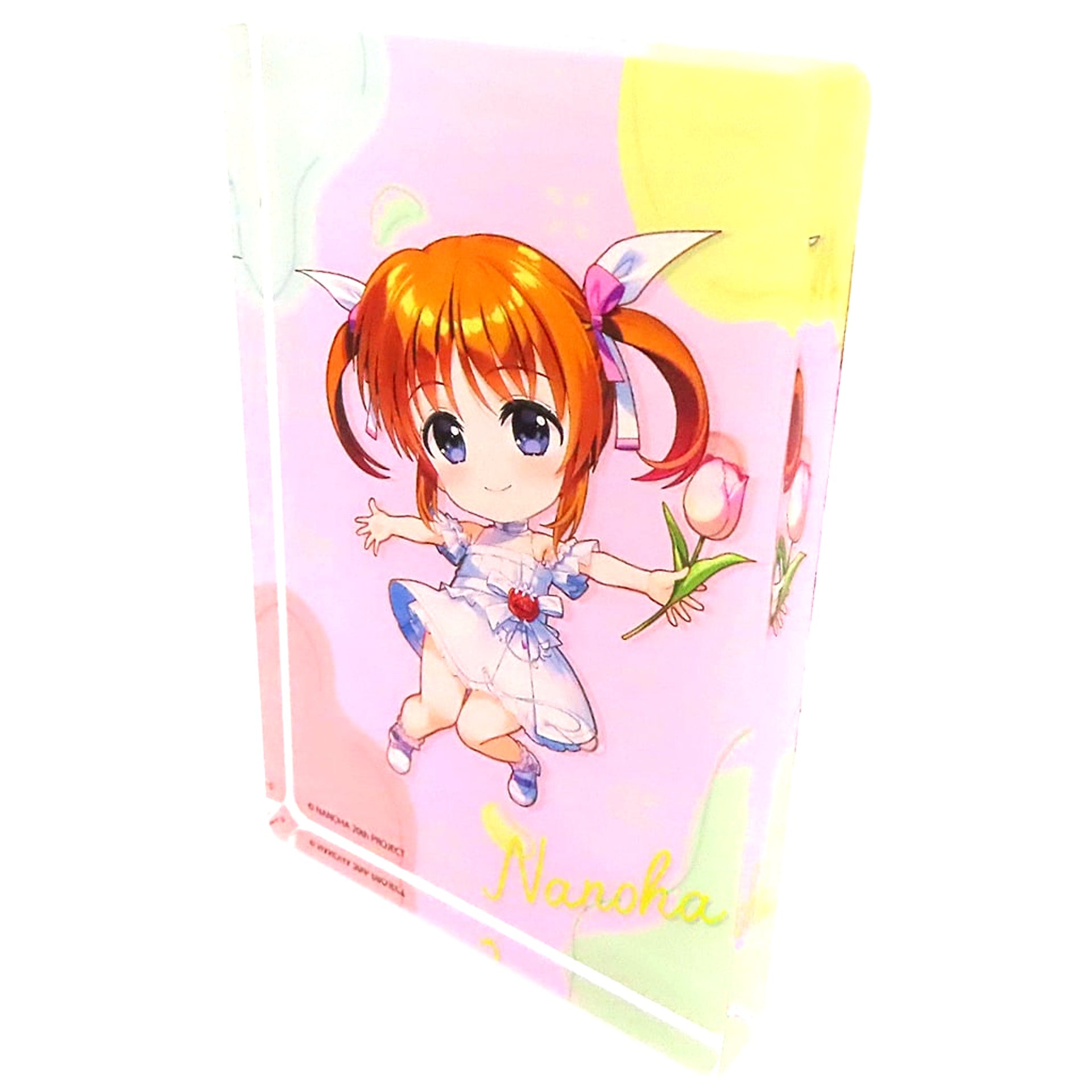 Nanoha Takamachi B Mini Acrylic Block C-6 Prize DMM Scratch! Magical Girl Lyrical Nanoha 20th Anniv Scratch [USED]