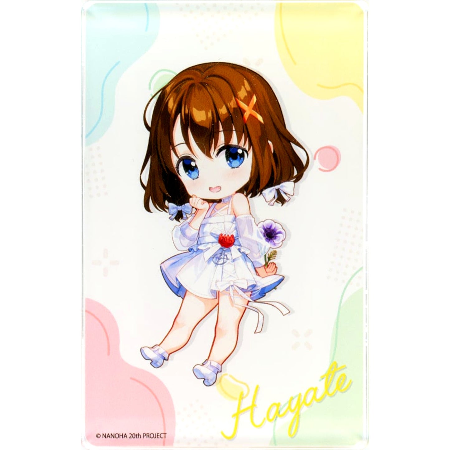 Hayate Yagami B Mini Acrylic Block C-8 Prize DMM Scratch! Magical Girl Lyrical Nanoha 20th Anniv Scratch [USED]