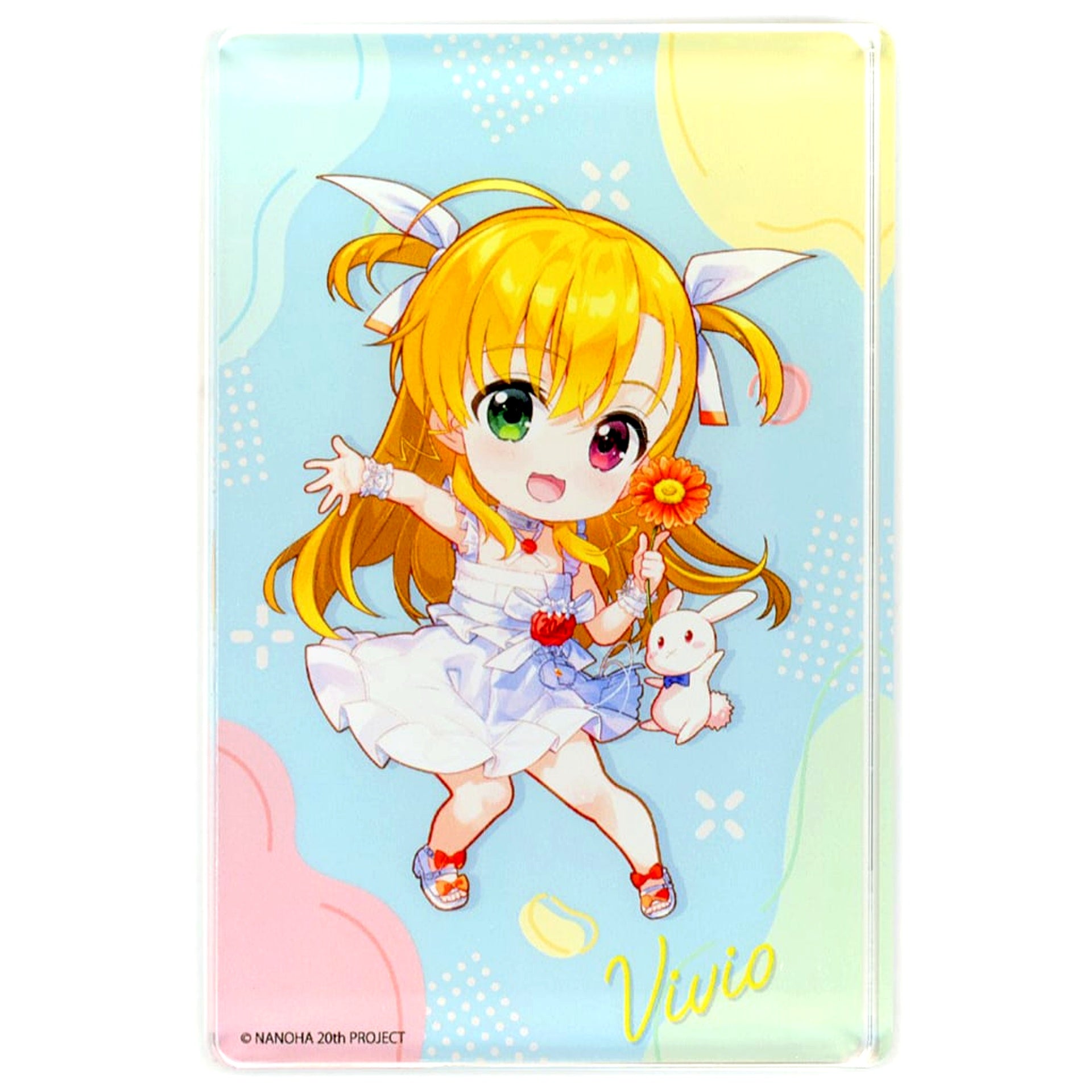 Vivio Takamachi B Mini Acrylic Block C-9 Prize DMM Scratch! Magical Girl Lyrical Nanoha 20th Anniv Scratch [USED]