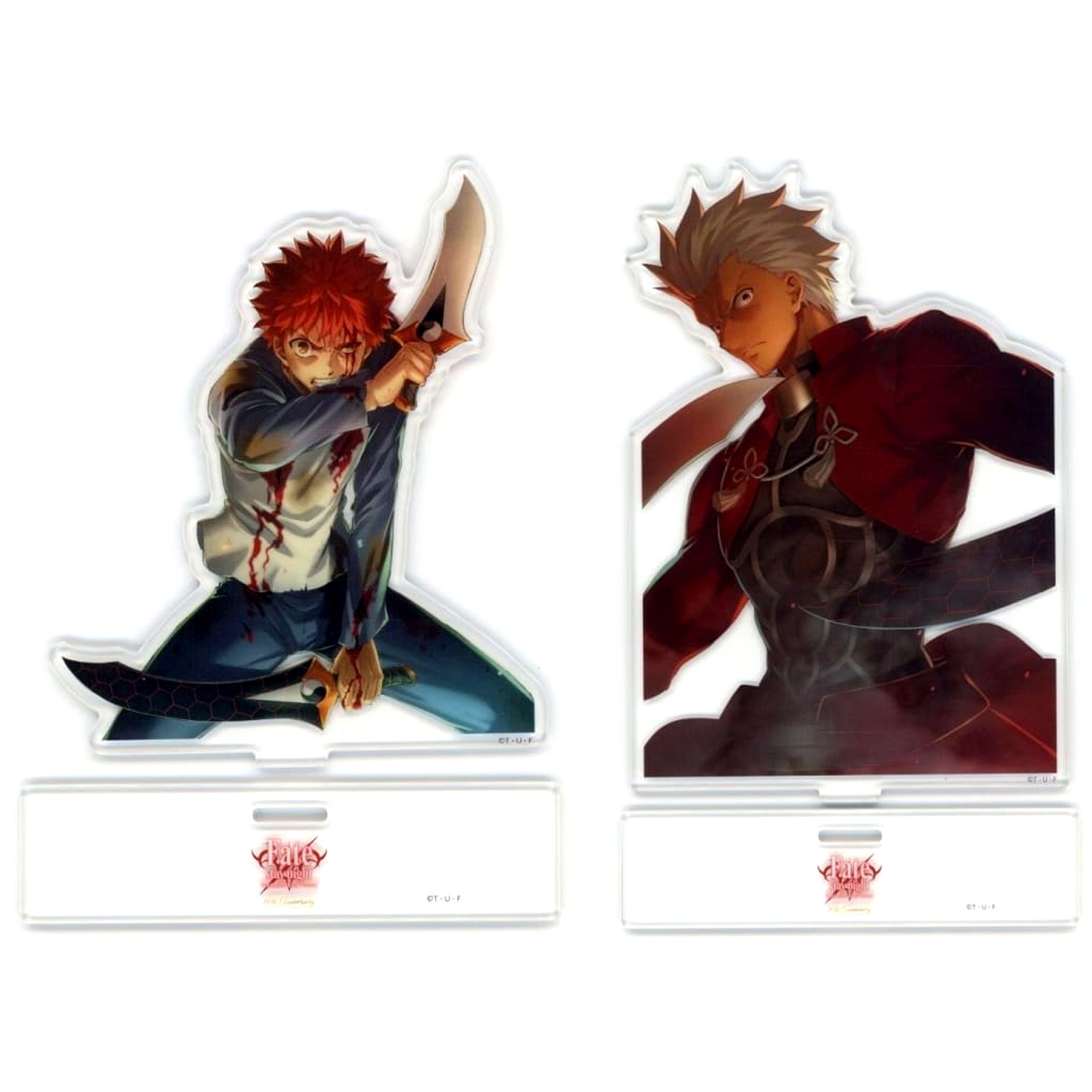Fate/stay night [Unlimited Blade Works] WEBSHOP Kuji 10th Anniversary Set of 2 Acrylic Stands Prize G [USED]