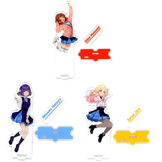 Set of 3 Gakuen Idolmaster Big Acrylic Figure with Stand Vol.2 HOP!STEP!JUMP!SPRING! Campaign in Namco [USED]