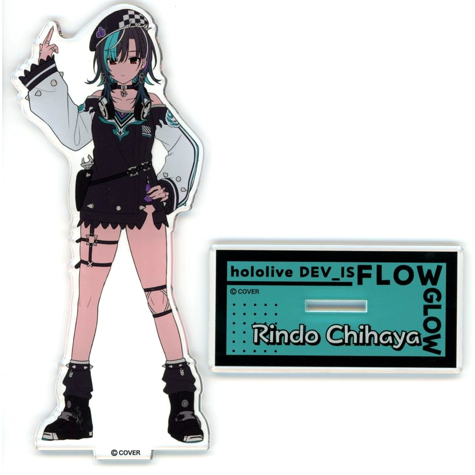 Rindo Chihaya Acrylic Stand VTuber Hololive FLOW GLOW's MIXTAPE 01 [USED]