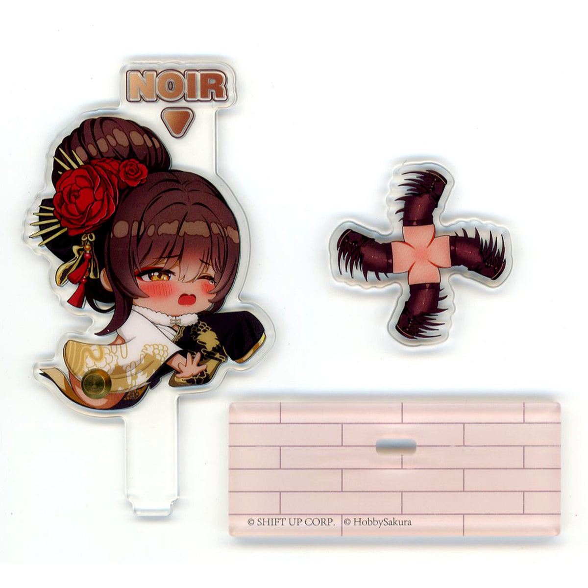 Noir Goddess of Victory: Nikke Chibi Character Trading Spin Acrylic Stand [USED]