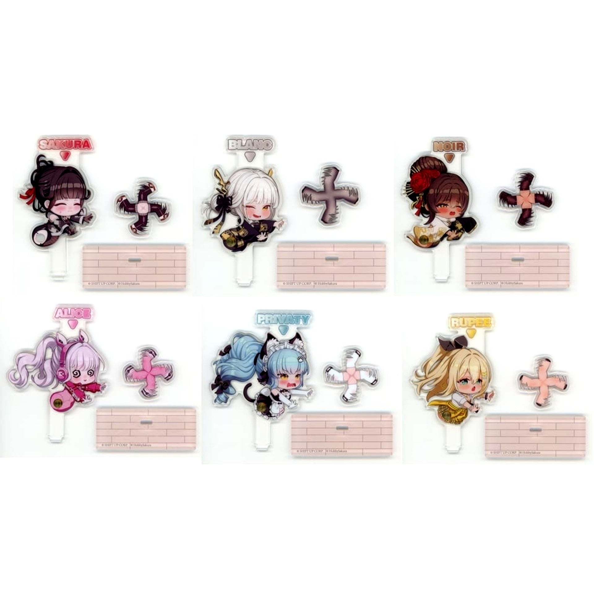 Goddess of Victory: NIKKE Set of 6 Chibi Trading Spin Acrylic Stands [USED]