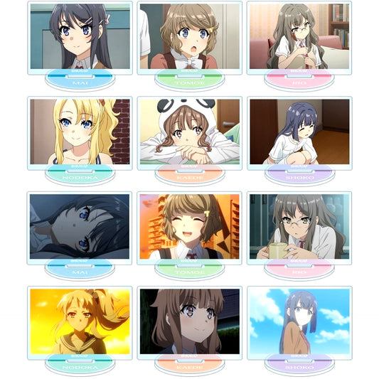 Set of 12 Rascal Does Not Dream of Bunny Girl Senpai Trading Scene Shot Acrylic Stand [USED]