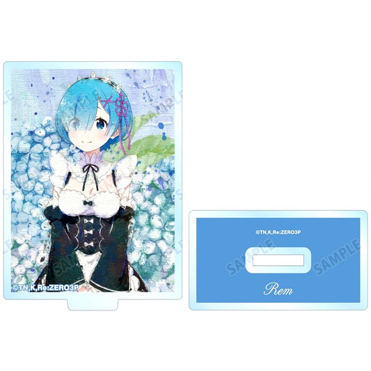 Rem Re:Zero - Starting Life in Another World Trading grunge CANVAS Acrylic Stand [USED]