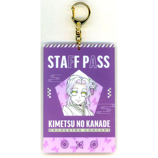 Shinobu Kocho Demon Slayer: Kimetsu no Yaiba Staff Pass Style Keychain Orchestra Concert Hashira Training Arc Kimetsu no Utage [USED]