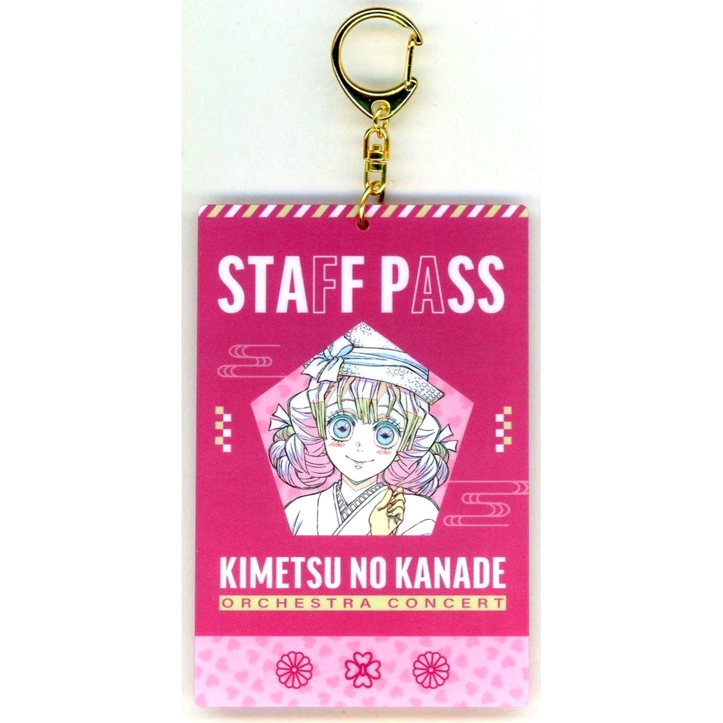 Mitsuri Kanroji Demon Slayer Kimetsu no Yaiba Orchestra Concert Hashira Training Arc Staff Pass Style Keychain [USED]