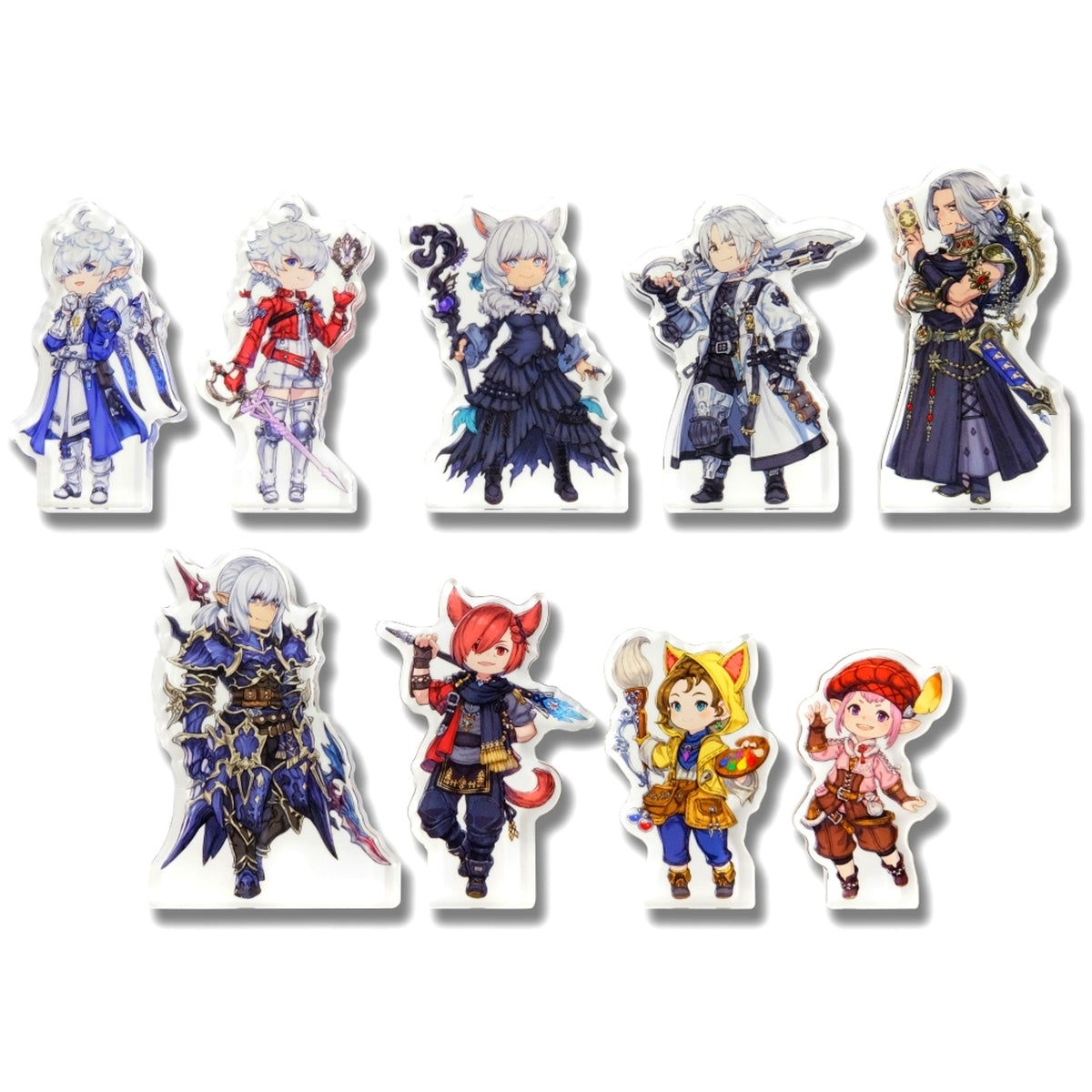 Set of 9 Final Fantasy XIV Character Acrylic Block [USED]