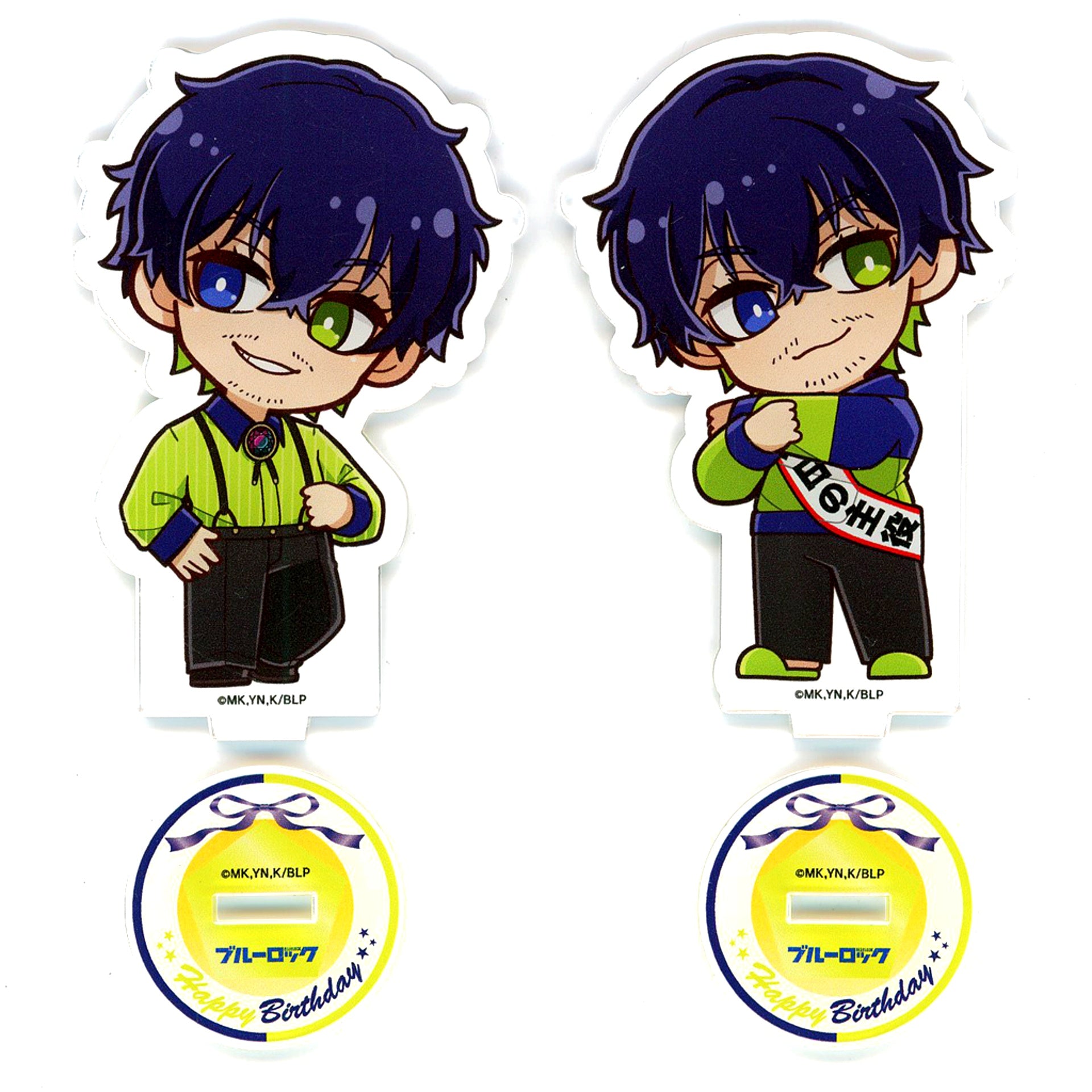 Oliver Aiku Birthday Acrylic Stand Set of 2 Blue Lock x PRINCESS CAFE [USED]
