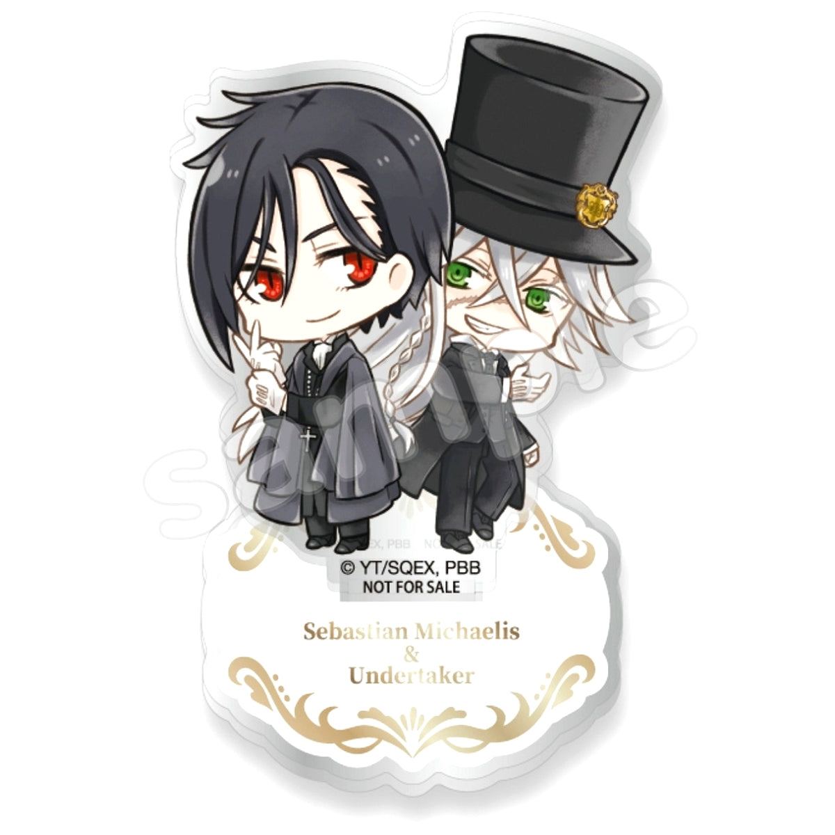 Sebastian & Undertaker Black Butler Public School Arc Trading Acrylic Stand Have fun! BOX Bonus Item [USED]