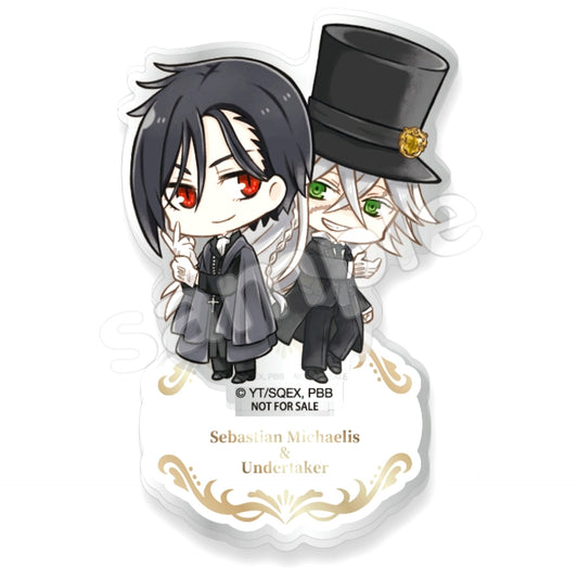 Sebastian & Undertaker Black Butler Public School Arc Trading Acrylic Stand Have fun! BOX Bonus Item [USED]
