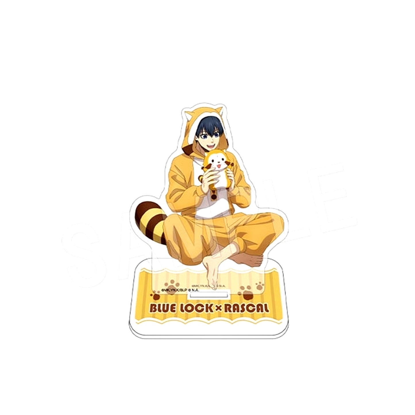 Yoichi Isagi Acrylic Figure Stand Blue Lock x Rascal the Raccoon POP UP SHOP in Marui [USED]