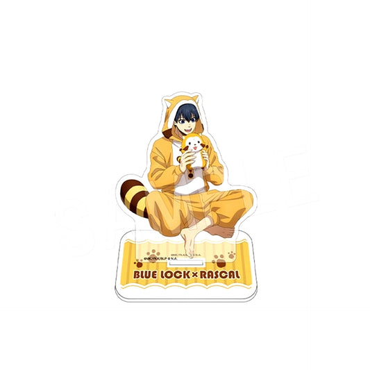 Yoichi Isagi Acrylic Figure Stand Blue Lock x Rascal the Raccoon POP UP SHOP in Marui [USED]