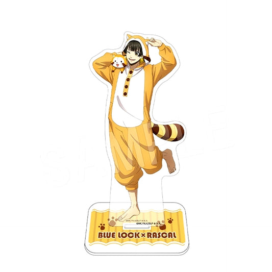 Meguru Bachira Acrylic Figure Stand Blue Lock x Rascal the Raccoon POP UP SHOP in Marui [USED]
