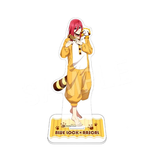 Hyoma Chigiri Acrylic Figure Stand Blue Lock x Rascal the Raccoon POP UP SHOP in Marui [USED]