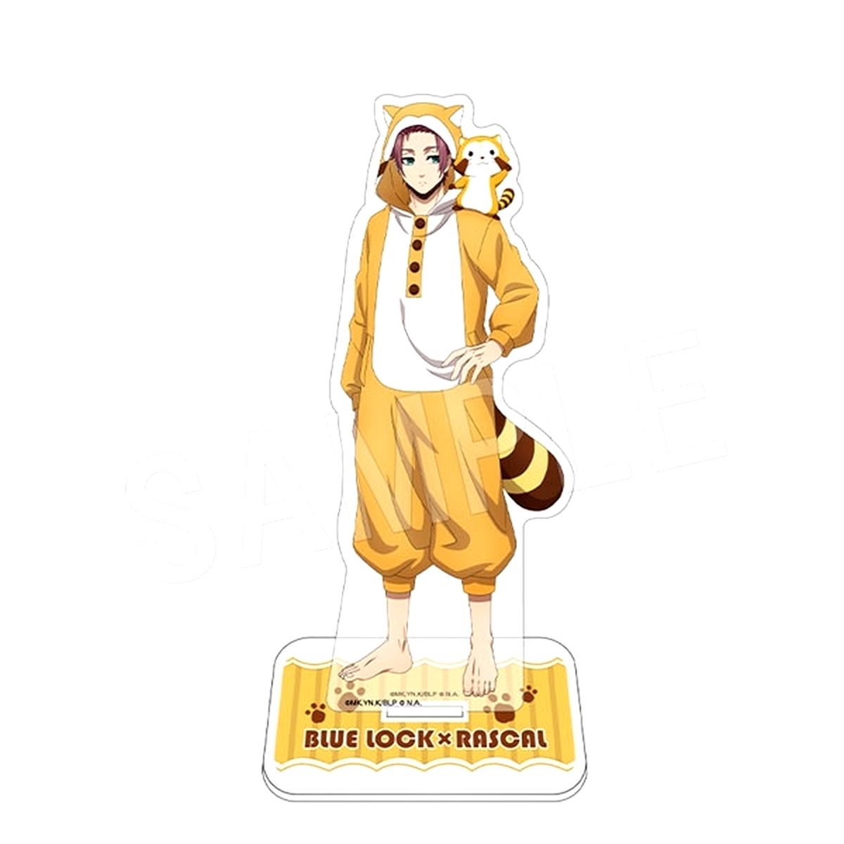 Sae Itoshi Acrylic Figure Stand Blue Lock x Rascal the Raccoon POP UP SHOP in Marui [USED]