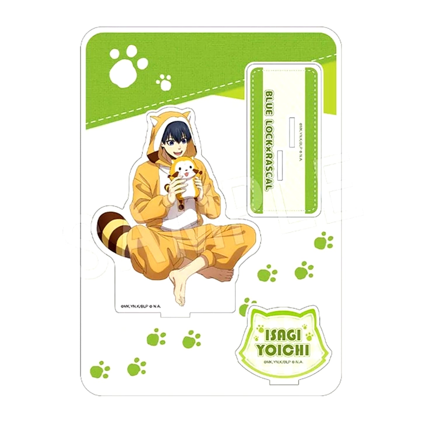 Yoichi Isagi Blue Lock x Rascal the Raccoon POP UP SHOP in Marui BIG Acrylic Stand [USED]