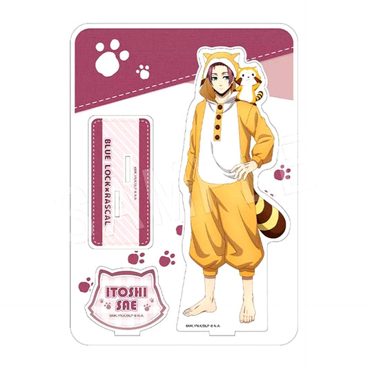 Sae Itoshi BIG Acrylic Stand Blue Lock x Rascal the Raccoon POP UP SHOP in Marui [USED]