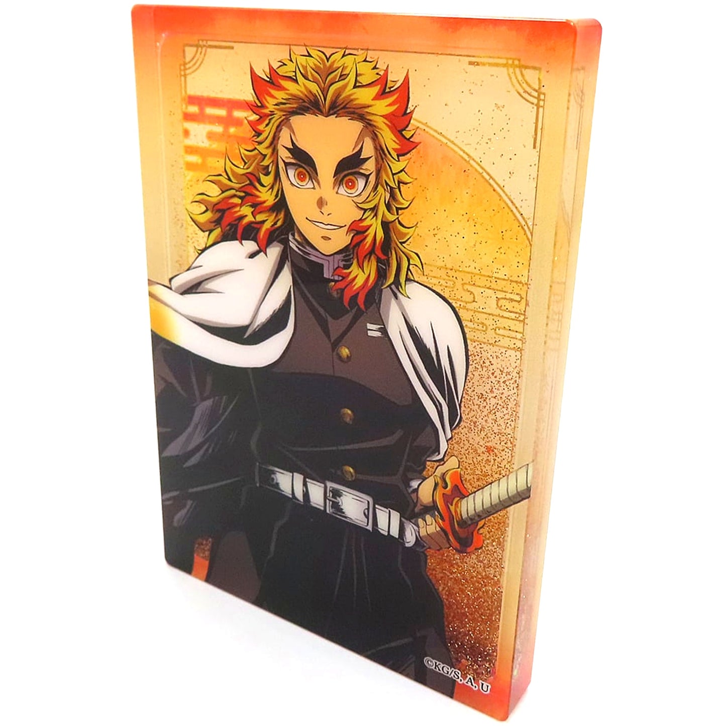 Kyojuro Rengoku Glitter Acrylic Block Kimetsu Theater Demon Slayer The Movie Mugen Train Revival Screening Theater Goods [USED]