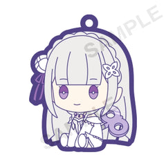 Re:ZERO -Starting Life in Another World- Emilia Bridal Outfit Version Petatto Nejimaki Rubber Strap Keychains [USED]