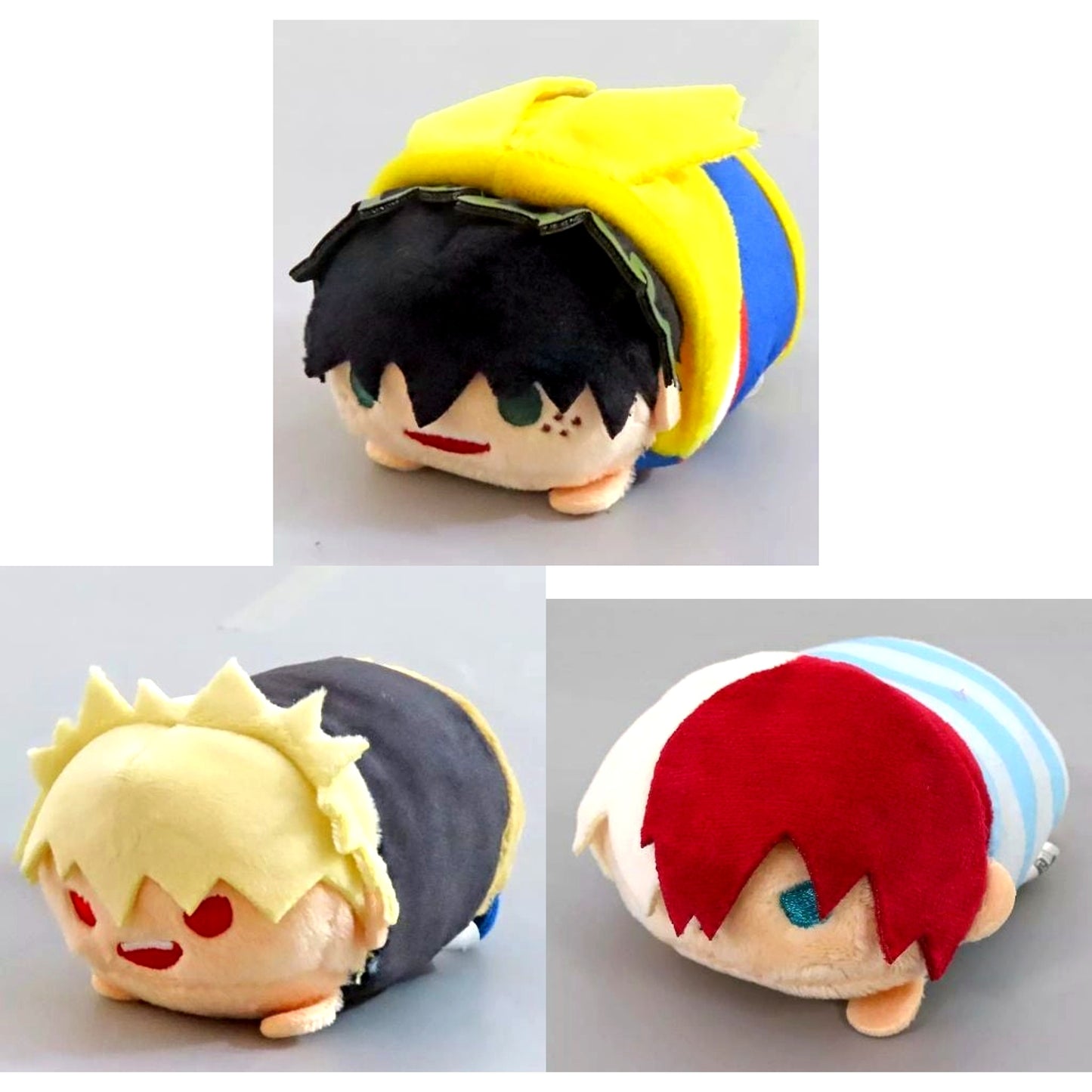 Set of 3 Izuku Midoriya Katsuki Bakugo Shoto Todoroki Kohei Horikoshi My Hero Academia Exhibition Noru Chara Mascot Childhood [USED]