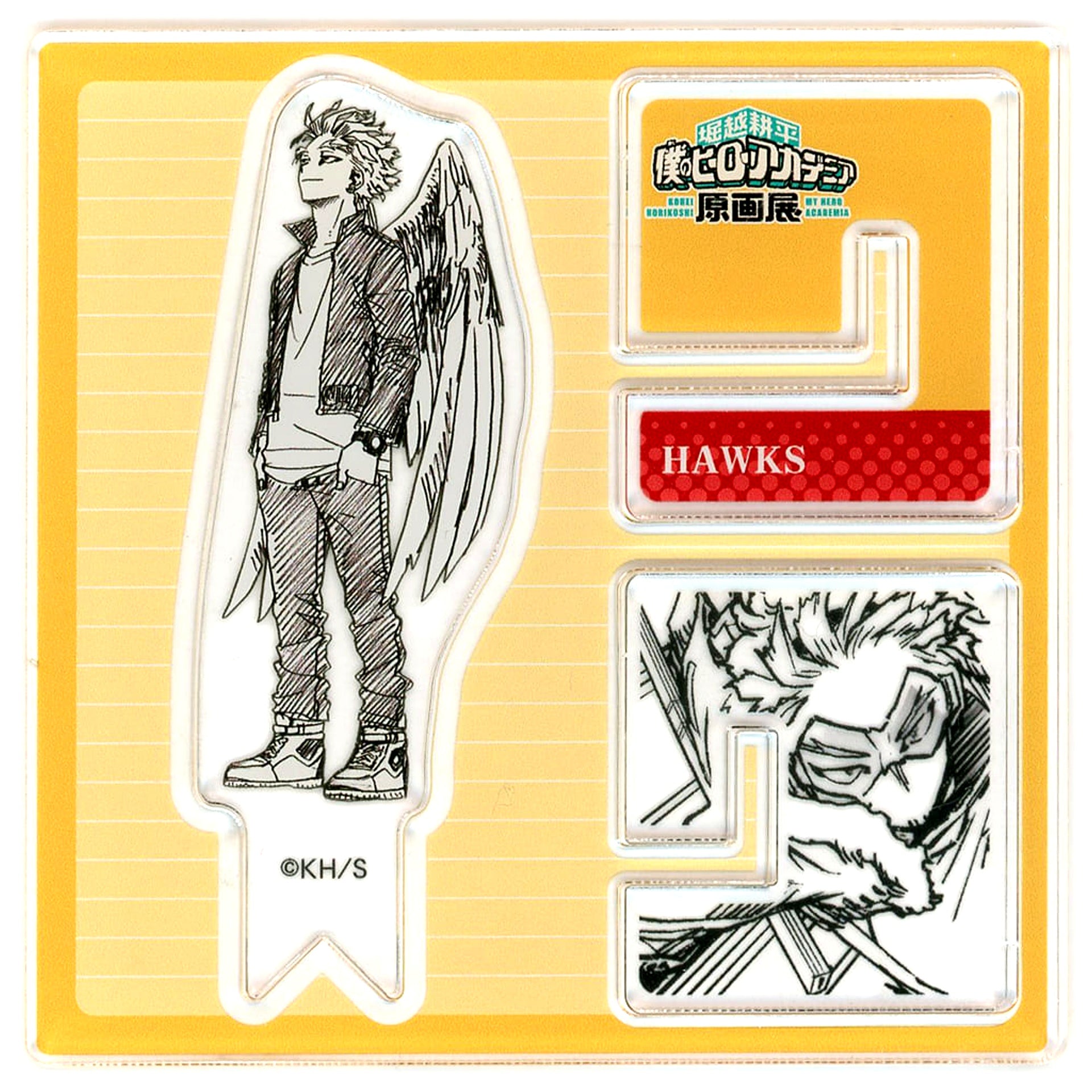 Hawks Kohei Horikoshi My Hero Academia Original Art Exhibition Acrylic "X" Figure Collection [USED]