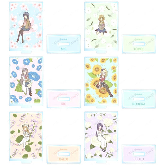 Set of 6 Trading Botania Acrylic Stand Rascal Does Not Dream Series [USED]