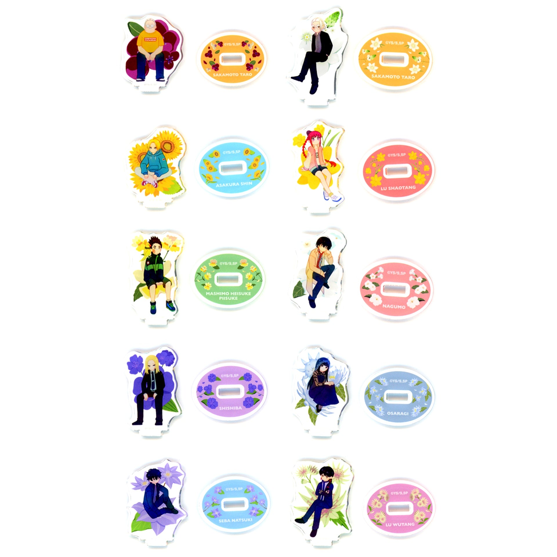 Set of 10 Sakamoto Days Trading Botania Mini Acrylic Stand [USED]